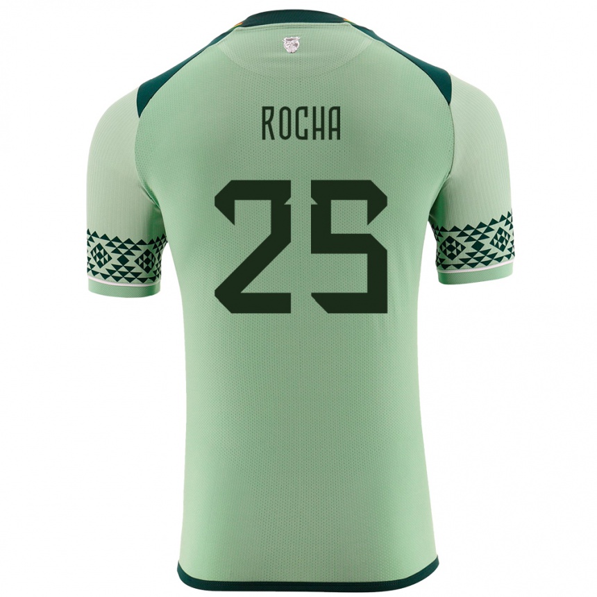 Moteriškas Bolivija Yomar Rocha #25 Šviesiai Žalia Namų Marškinėliai 24-26 T-Shirt