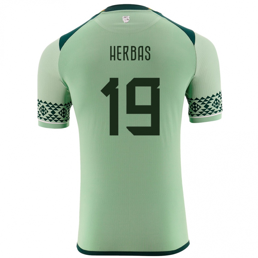 Moteriškas Bolivija Alan Herbas #19 Šviesiai Žalia Namų Marškinėliai 24-26 T-Shirt