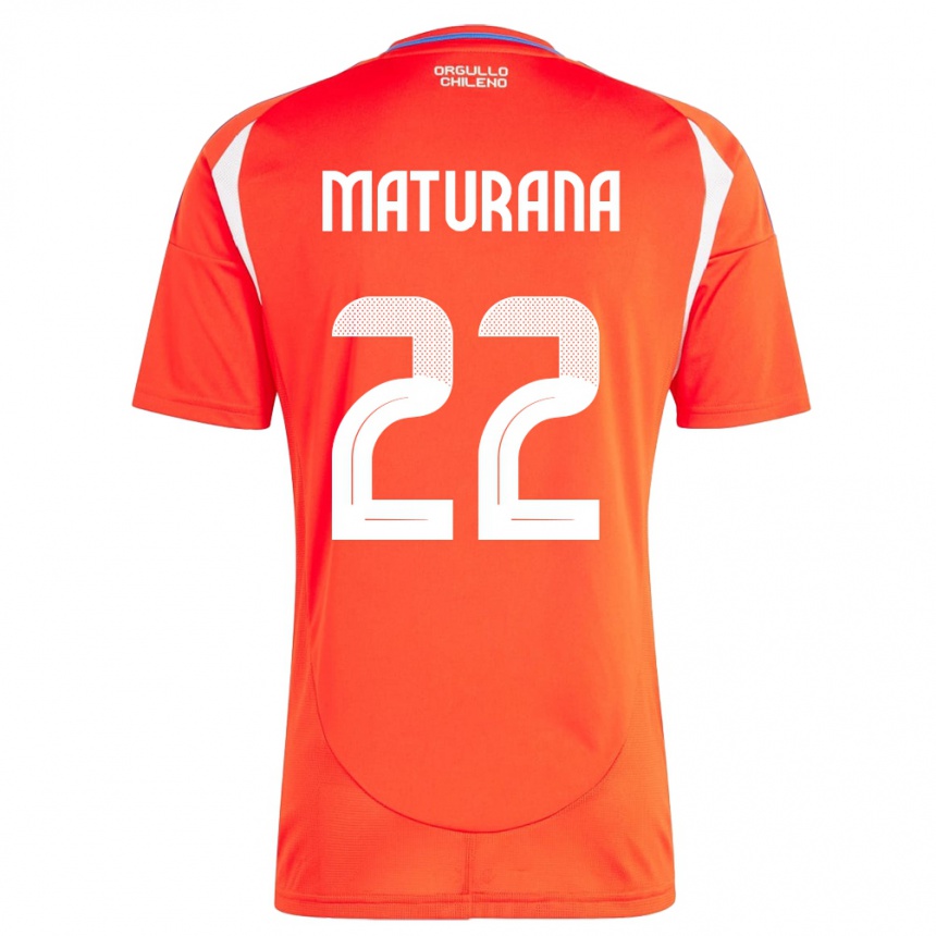 Moteriškas Čilė Martín Maturana #22 Raudona Namų Marškinėliai 24-26 T-Shirt