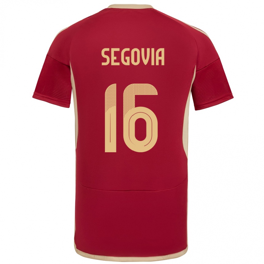 Moteriškas Venesuela Telasco Segovia #16 Burgundija Namų Marškinėliai 24-26 T-Shirt