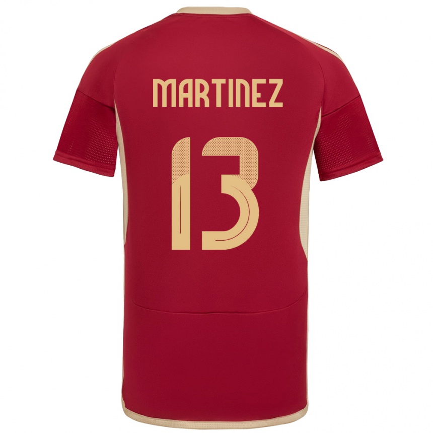 Moteriškas Venesuela José Martínez #13 Burgundija Namų Marškinėliai 24-26 T-Shirt