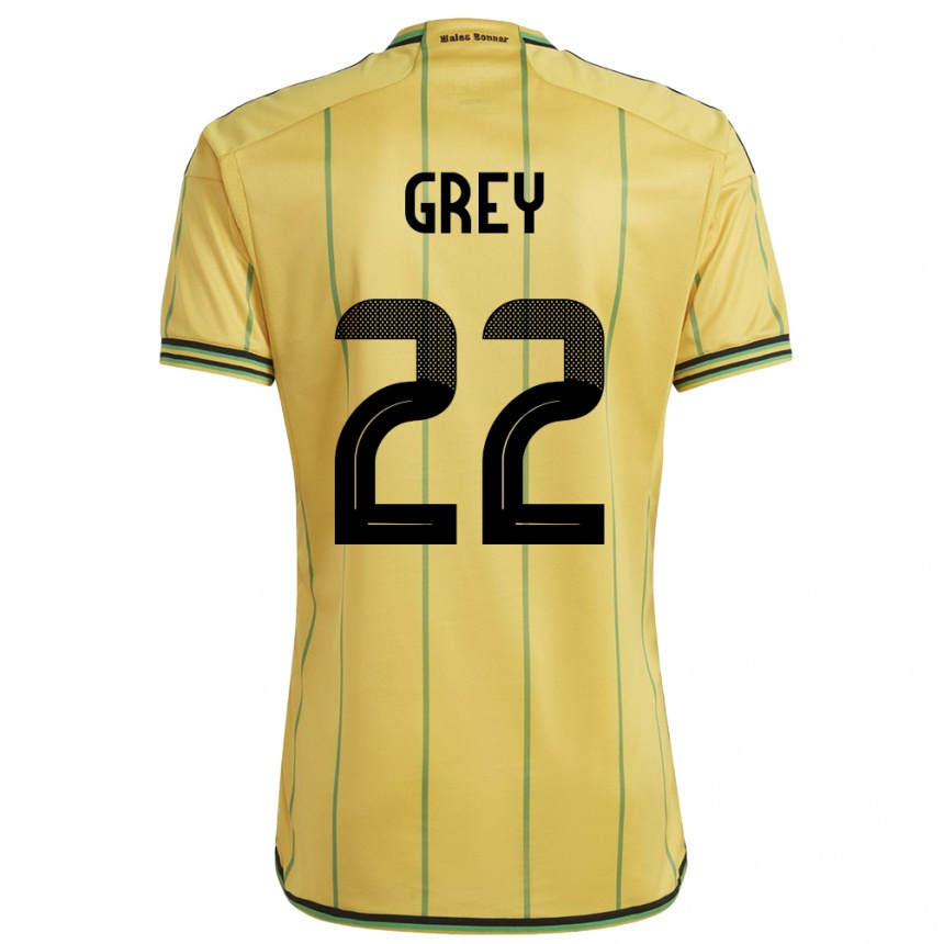 Moteriškas Jamaika Mireya Grey #22 Geltona Namų Marškinėliai 24-26 T-Shirt