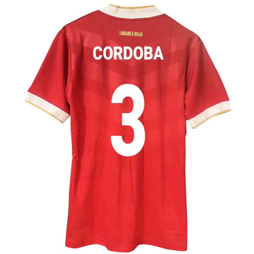 Moteriškas Panama José Córdoba #3 Raudona Namų Marškinėliai 24-26 T-Shirt