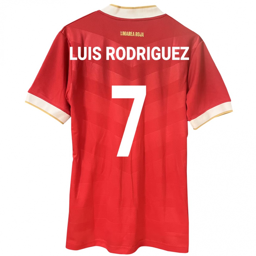 Moteriškas Panama José Luis Rodríguez #7 Raudona Namų Marškinėliai 24-26 T-Shirt