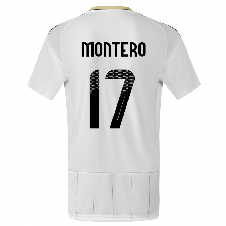 Moteriškas Kosta Rika Michelle Montero #17 Baltas Išvykos Marškinėliai 24-26 T-Shirt