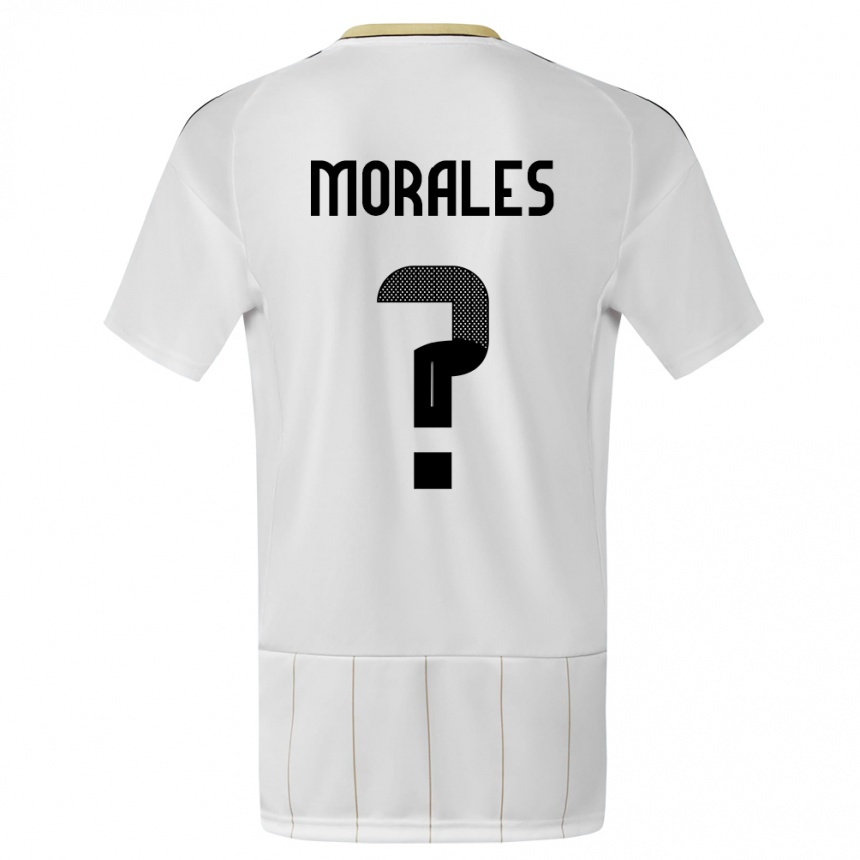 Moteriškas Kosta Rika Bryan Morales #0 Baltas Išvykos Marškinėliai 24-26 T-Shirt