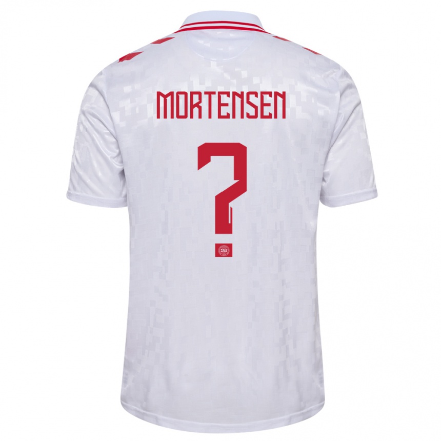 Moteriškas Danija Malthe Mortensen #0 Baltas Išvykos Marškinėliai 24-26 T-Shirt