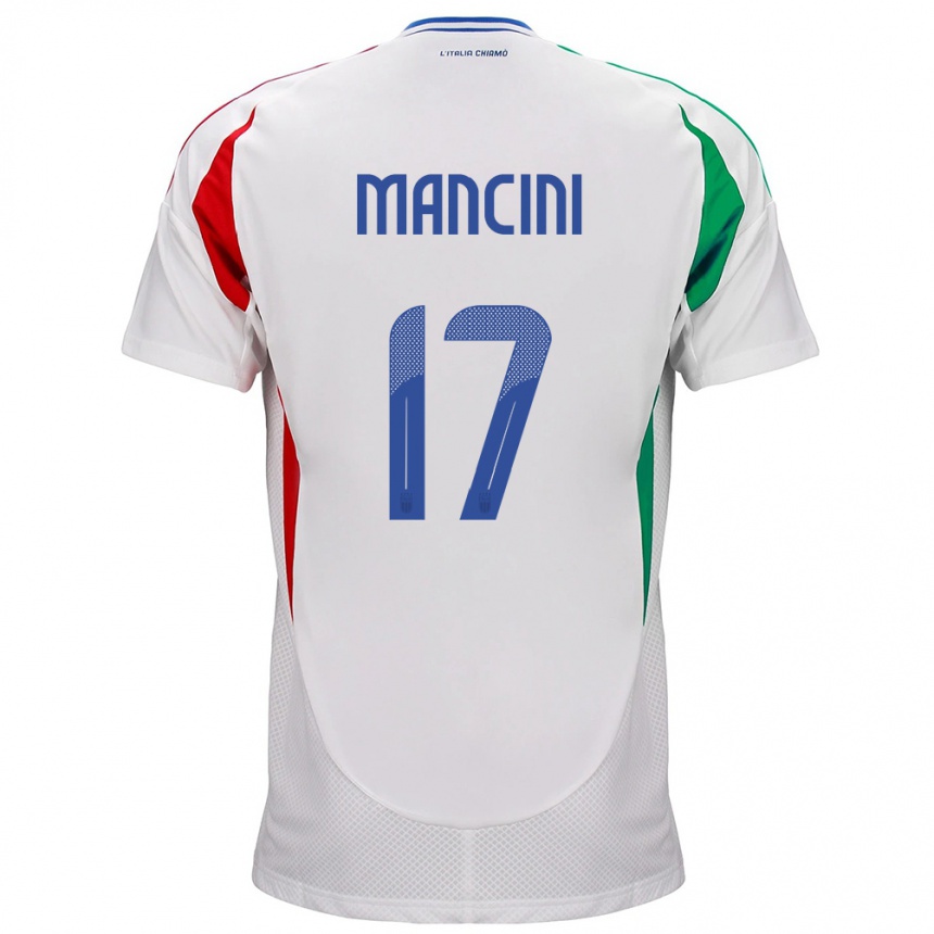 Moteriškas Italija Gianluca Mancini #17 Baltas Išvykos Marškinėliai 24-26 T-Shirt