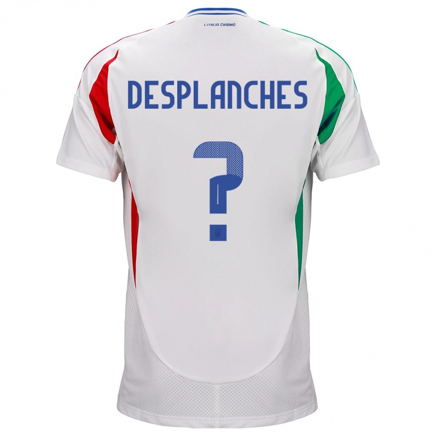 Moteriškas Italija Sebastiano Desplanches #0 Baltas Išvykos Marškinėliai 24-26 T-Shirt
