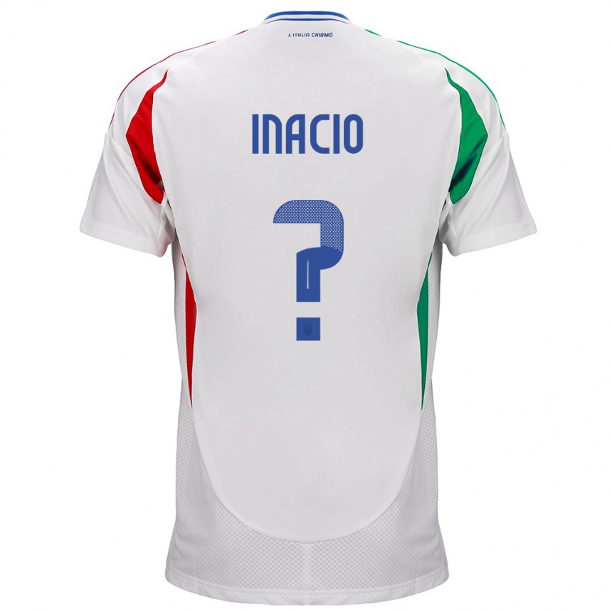Moteriškas Italija Samuele Inacio #0 Baltas Išvykos Marškinėliai 24-26 T-Shirt