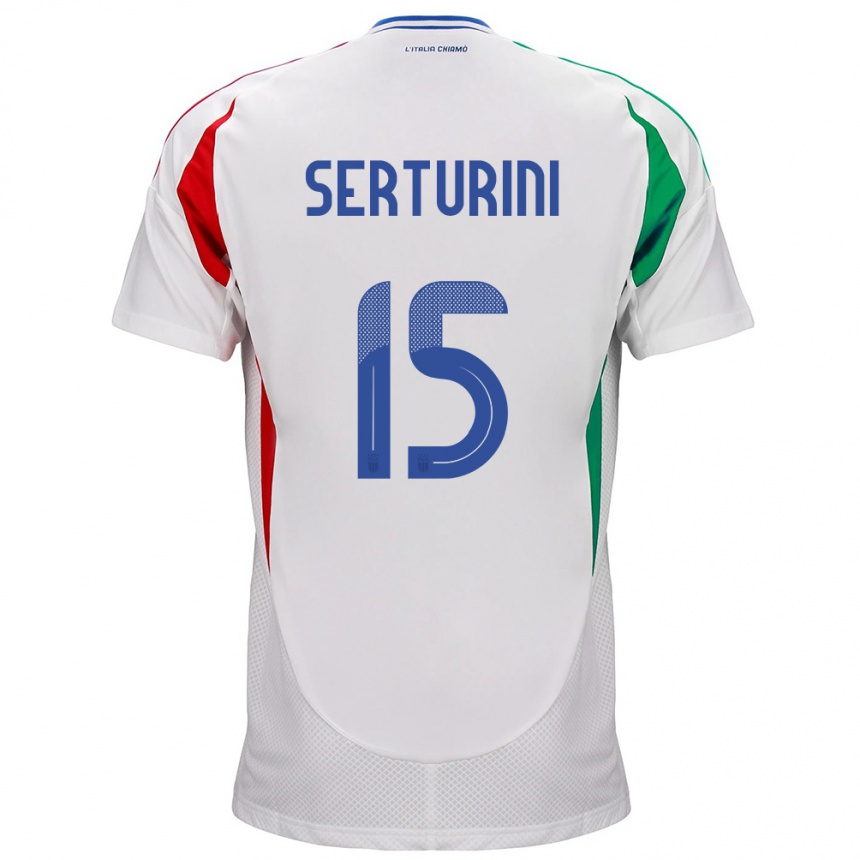 Moteriškas Italija Annamaria Serturini #15 Baltas Išvykos Marškinėliai 24-26 T-Shirt