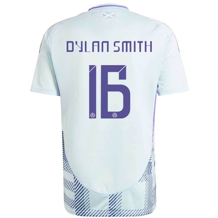 Moteriškas Škotija Dylan Smith #16 Šviesiai Mėtų Mėlyna Išvykos Marškinėliai 24-26 T-Shirt