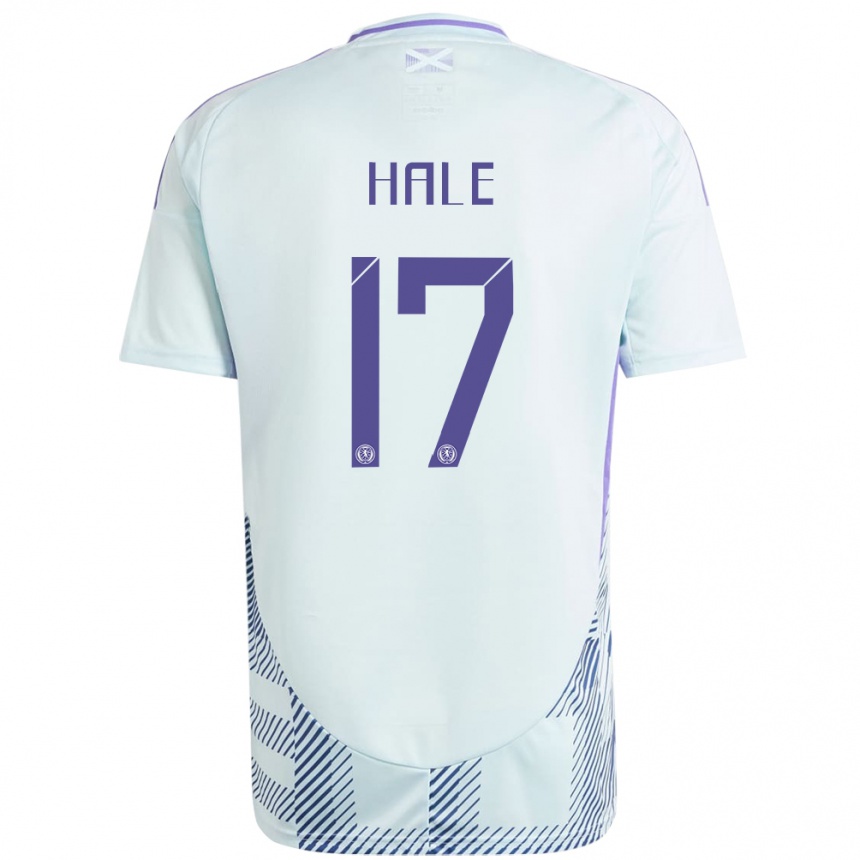 Moteriškas Škotija Finlay Hale #17 Šviesiai Mėtų Mėlyna Išvykos Marškinėliai 24-26 T-Shirt