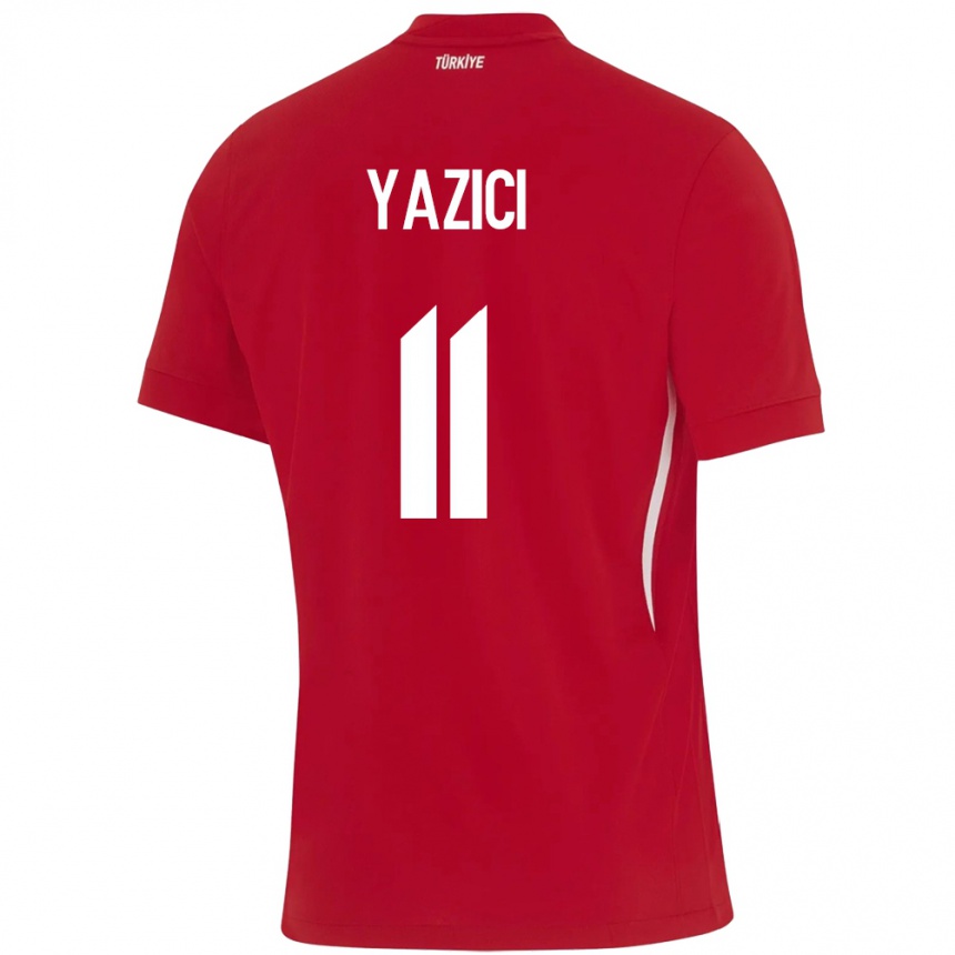 Moteriškas Turkija Yusuf Yazıcı #11 Raudona Išvykos Marškinėliai 24-26 T-Shirt