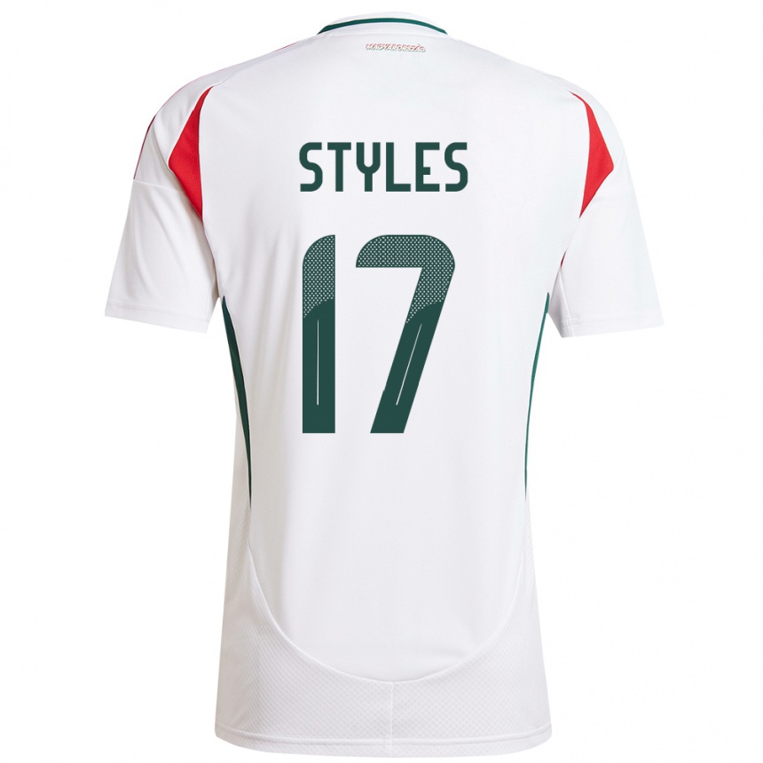 Moteriškas Vengrija Callum Styles #17 Baltas Išvykos Marškinėliai 24-26 T-Shirt