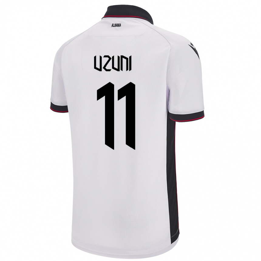 Moteriškas Albanija Myrto Uzuni #11 Baltas Išvykos Marškinėliai 24-26 T-Shirt