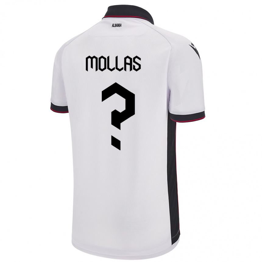 Moteriškas Albanija Arbi Mollas #0 Baltas Išvykos Marškinėliai 24-26 T-Shirt