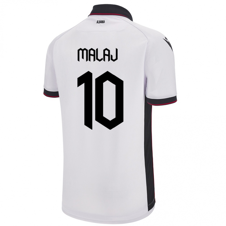 Moteriškas Albanija Tedi Malaj #10 Baltas Išvykos Marškinėliai 24-26 T-Shirt