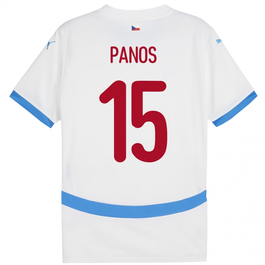 Moteriškas Čekija Jiri Panos #15 Baltas Išvykos Marškinėliai 24-26 T-Shirt