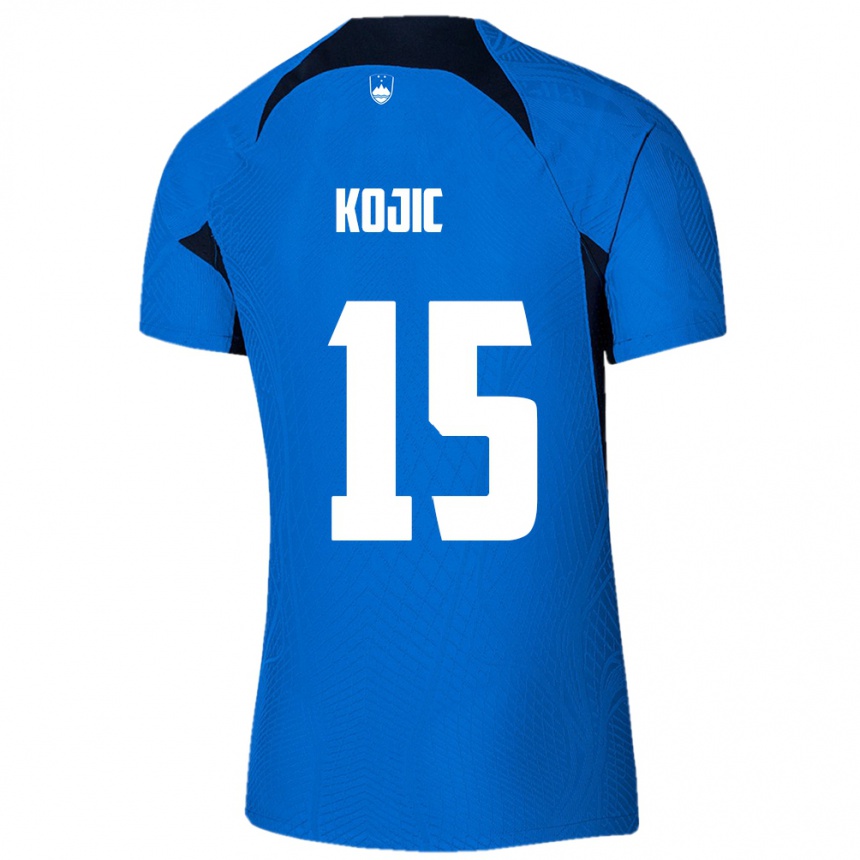 Moteriškas Slovėnija Dino Kojic #15 Mėlyna Išvykos Marškinėliai 24-26 T-Shirt
