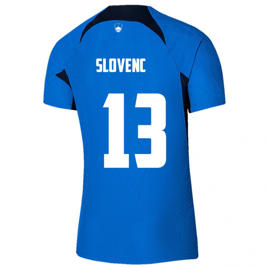 Moteriškas Slovėnija Nejc Slovenc #13 Mėlyna Išvykos Marškinėliai 24-26 T-Shirt