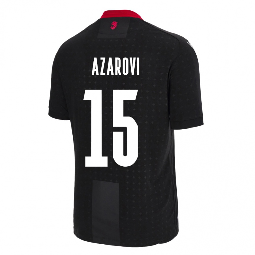 Moteriškas Sakartvelas Irakli Azarovi #15 Juoda Išvykos Marškinėliai 24-26 T-Shirt