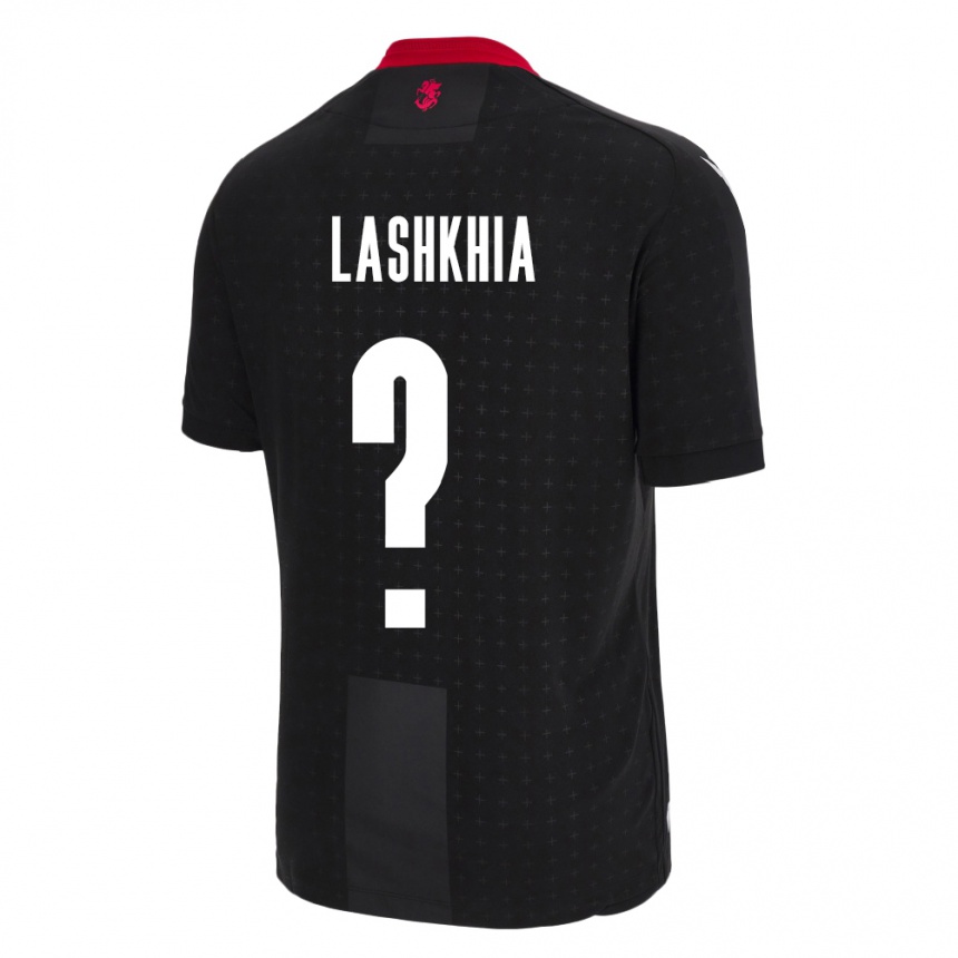 Moteriškas Sakartvelas Luka Lashkhia #0 Juoda Išvykos Marškinėliai 24-26 T-Shirt