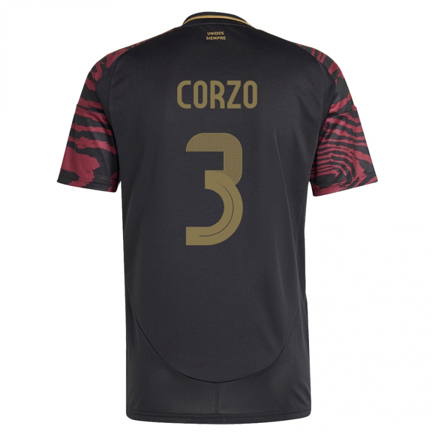 Moteriškas Peru Aldo Corzo #3 Juoda Išvykos Marškinėliai 24-26 T-Shirt