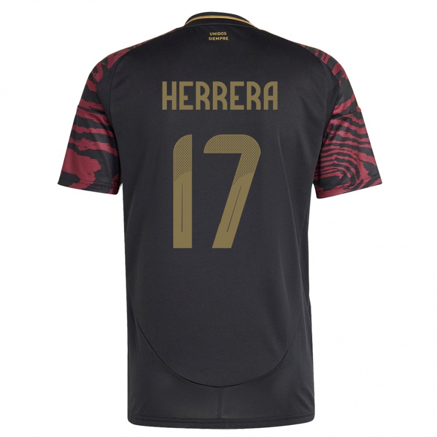 Moteriškas Peru Fabiola Herrera #17 Juoda Išvykos Marškinėliai 24-26 T-Shirt