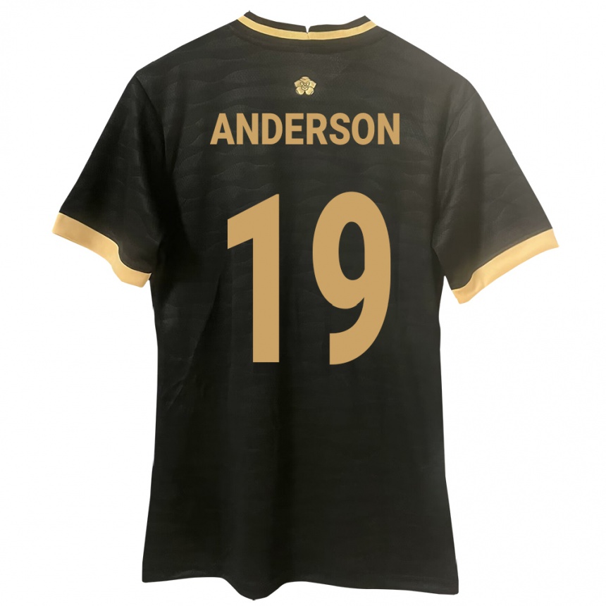 Moteriškas Panama Iván Anderson #19 Juoda Išvykos Marškinėliai 24-26 T-Shirt
