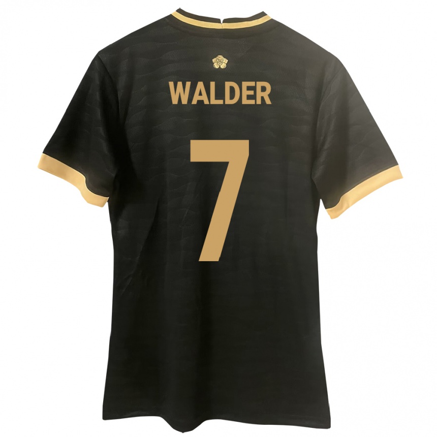 Moteriškas Panama Kevin Walder #7 Juoda Išvykos Marškinėliai 24-26 T-Shirt