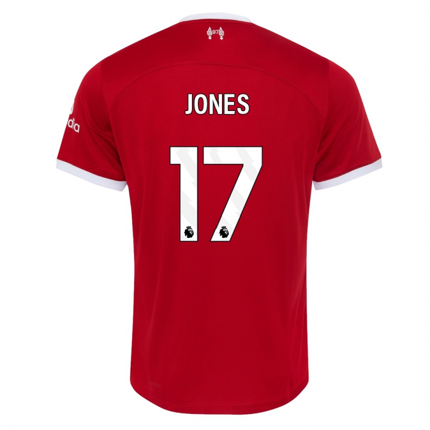 Vaikiškas Curtis Jones #17 Raudona Namų Marškinėliai 2023/24 T-Shirt