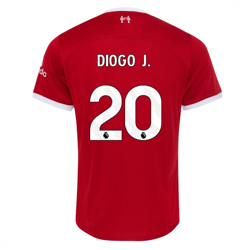 Vaikiškas Diogo Jota #20 Raudona Namų Marškinėliai 2023/24 T-Shirt