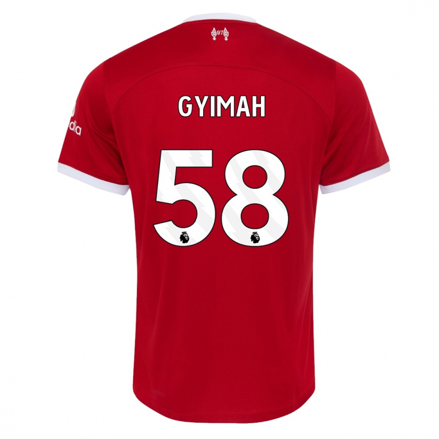 Vaikiškas Francis Gyimah #58 Raudona Namų Marškinėliai 2023/24 T-Shirt