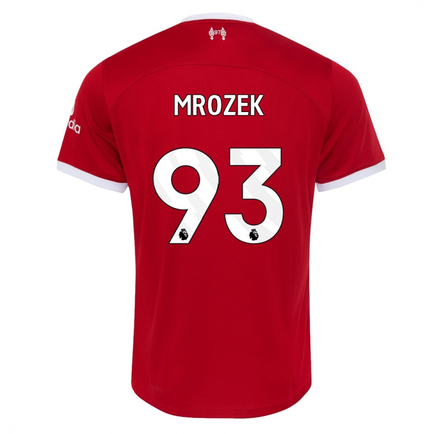 Vaikiškas Fabian Mrozek #93 Raudona Namų Marškinėliai 2023/24 T-Shirt