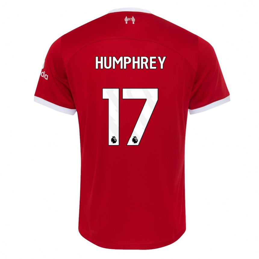 Vaikiškas Carla Humphrey #17 Raudona Namų Marškinėliai 2023/24 T-Shirt