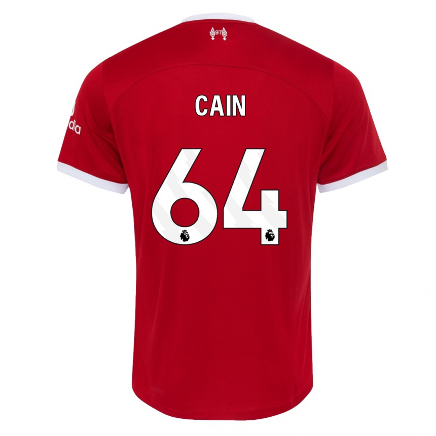 Vaikiškas Jake Cain #64 Raudona Namų Marškinėliai 2023/24 T-Shirt