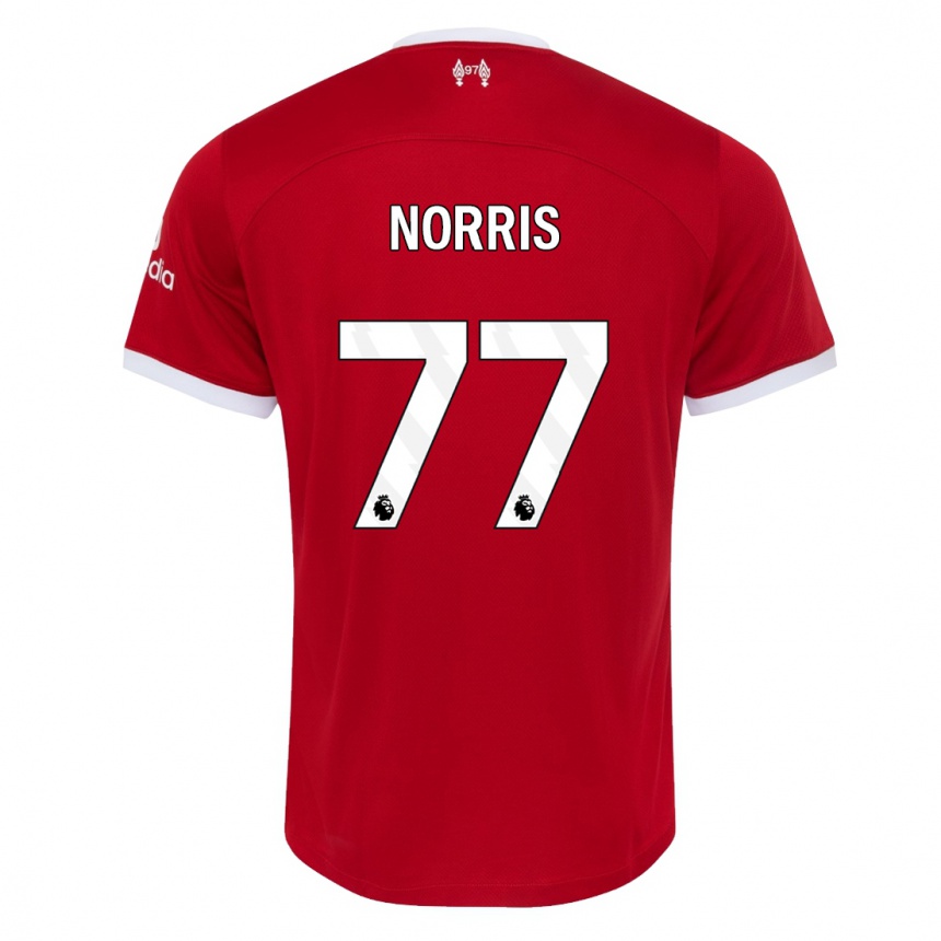 Vaikiškas James Norris #77 Raudona Namų Marškinėliai 2023/24 T-Shirt