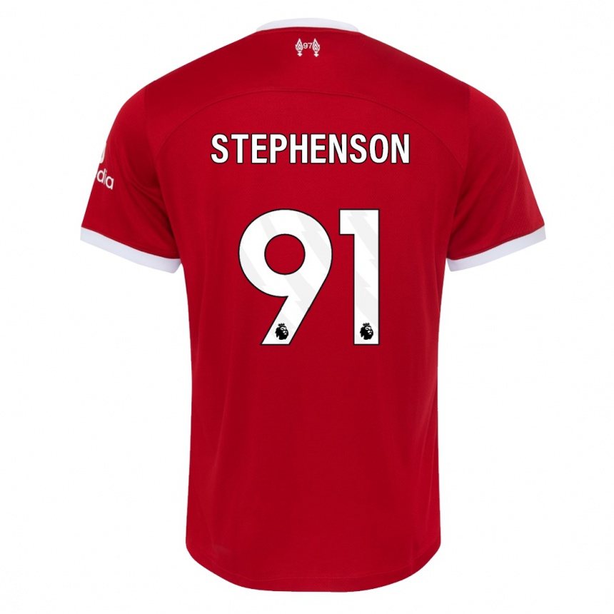 Vaikiškas Luca Stephenson #91 Raudona Namų Marškinėliai 2023/24 T-Shirt