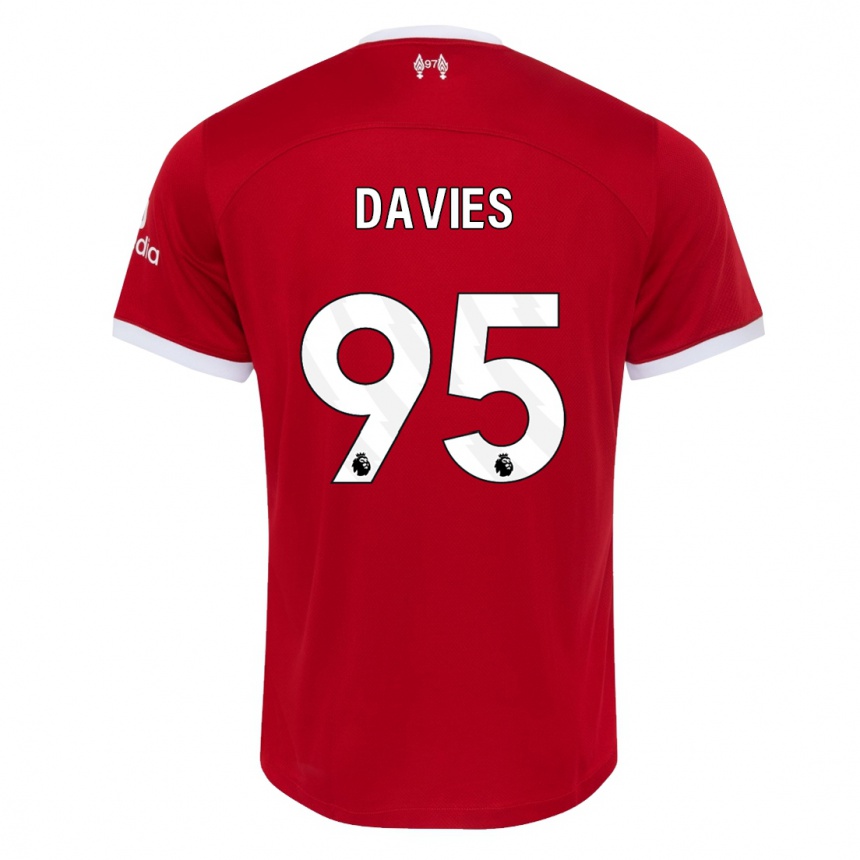 Vaikiškas Harvey Davies #95 Raudona Namų Marškinėliai 2023/24 T-Shirt