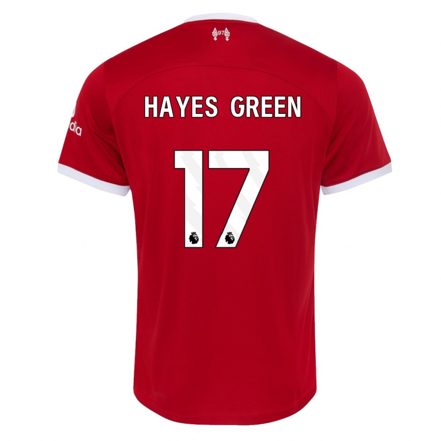 Vaikiškas Charlie Hayes-Green #17 Raudona Namų Marškinėliai 2023/24 T-Shirt