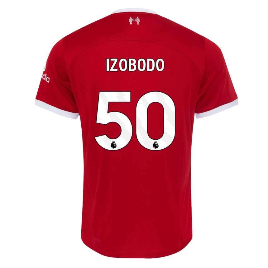 Vaikiškas Elijah Izobodo John #50 Raudona Namų Marškinėliai 2023/24 T-Shirt