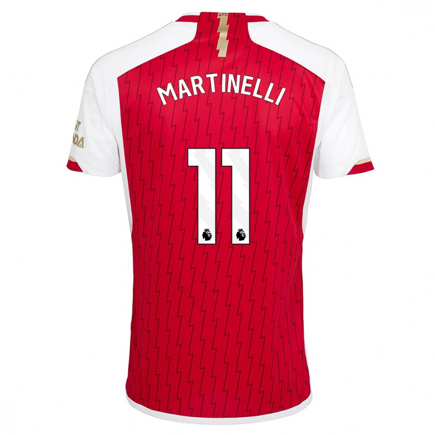 Vaikiškas Gabriel Martinelli #11 Raudona Namų Marškinėliai 2023/24 T-Shirt