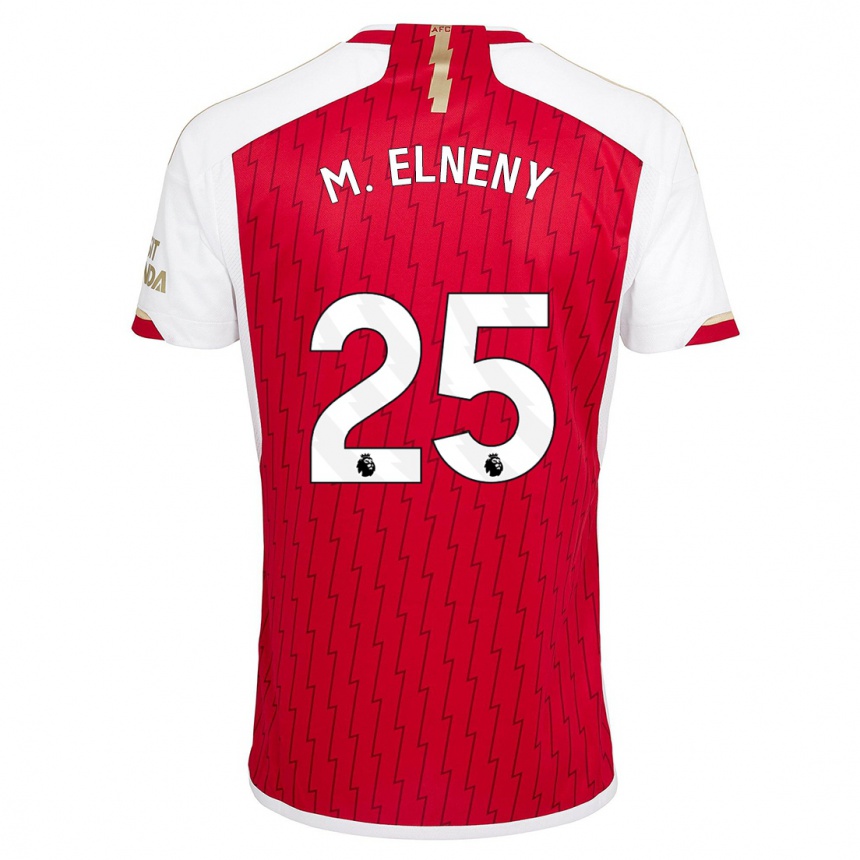 Vaikiškas Mohamed Elneny #25 Raudona Namų Marškinėliai 2023/24 T-Shirt