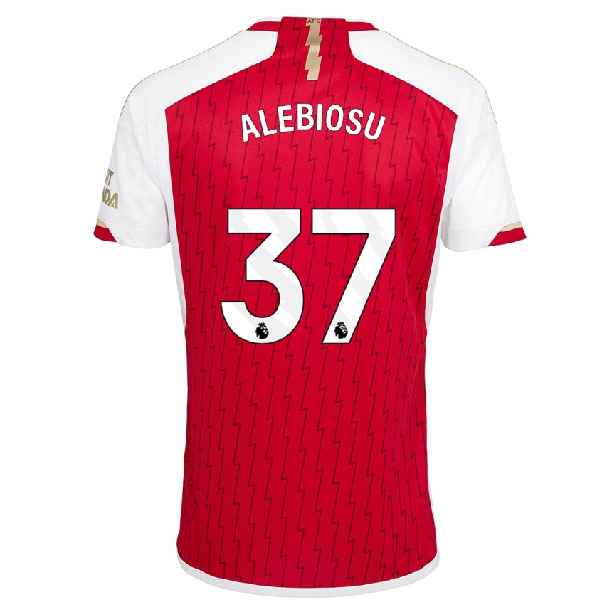 Vaikiškas Ryan Alebiosu #37 Raudona Namų Marškinėliai 2023/24 T-Shirt