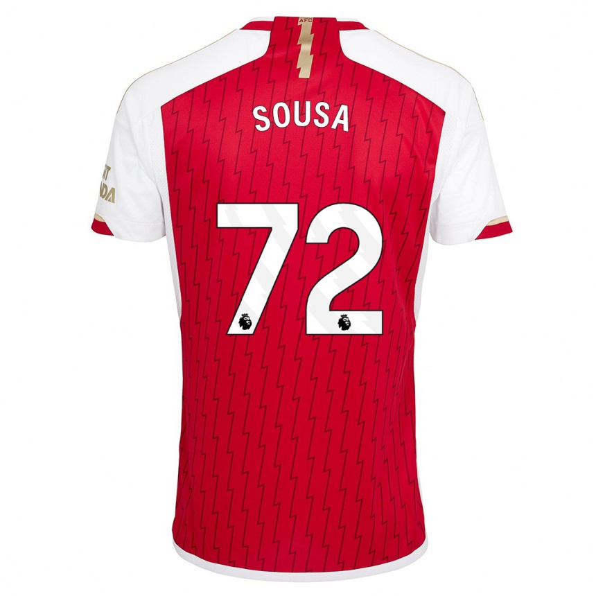 Vaikiškas Lino Sousa #72 Raudona Namų Marškinėliai 2023/24 T-Shirt