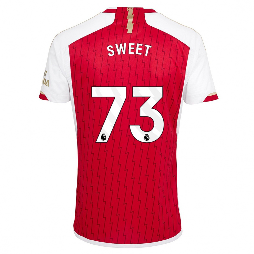 Vaikiškas James Sweet #73 Raudona Namų Marškinėliai 2023/24 T-Shirt