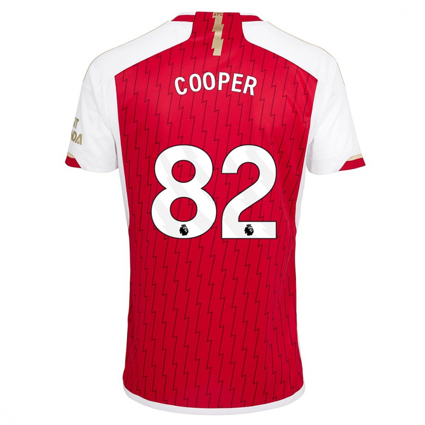 Vaikiškas Noah Cooper #82 Raudona Namų Marškinėliai 2023/24 T-Shirt