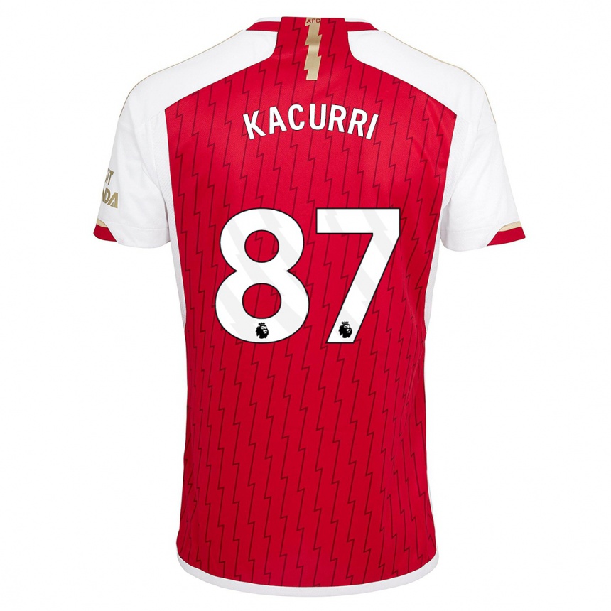 Vaikiškas Maldini Kacurri #87 Raudona Namų Marškinėliai 2023/24 T-Shirt