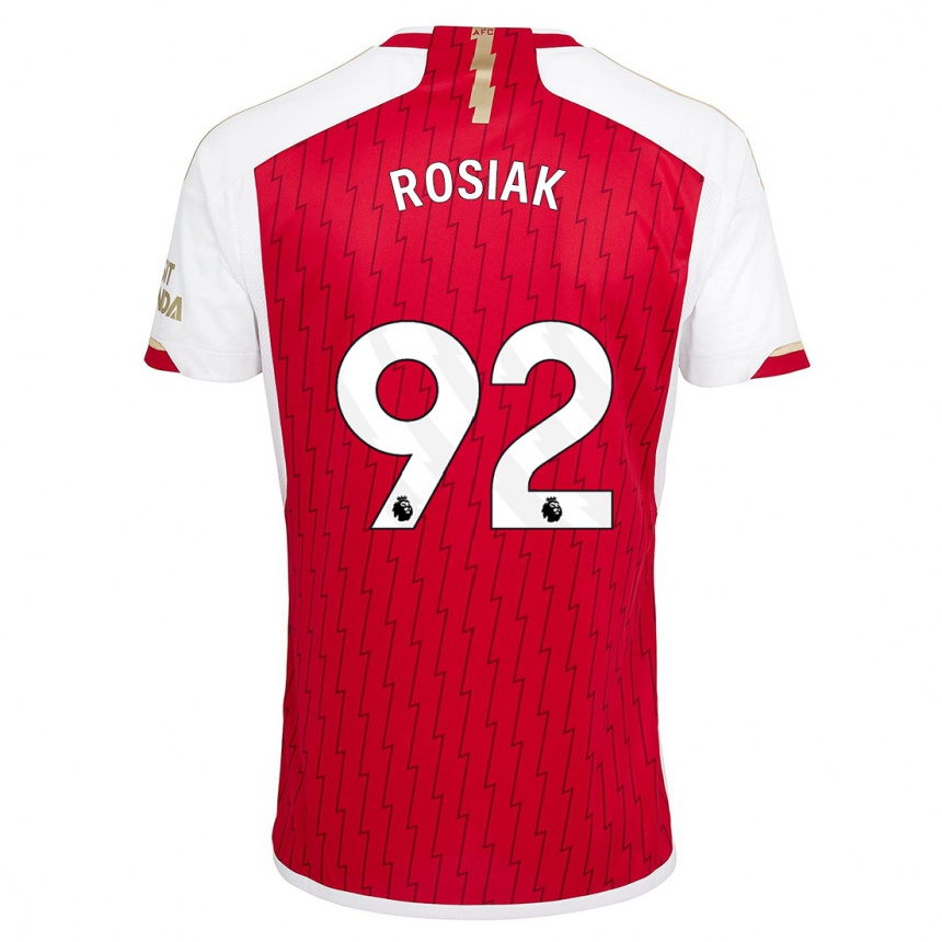 Vaikiškas Michal Rosiak #92 Raudona Namų Marškinėliai 2023/24 T-Shirt